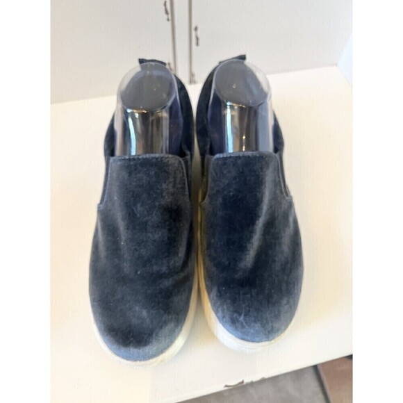 CIRCUS BY SAM EDELMAN Scotlyn Suede Platform Sneaker Size 9 Blue Slip On Shoes - Picture 3 of 11